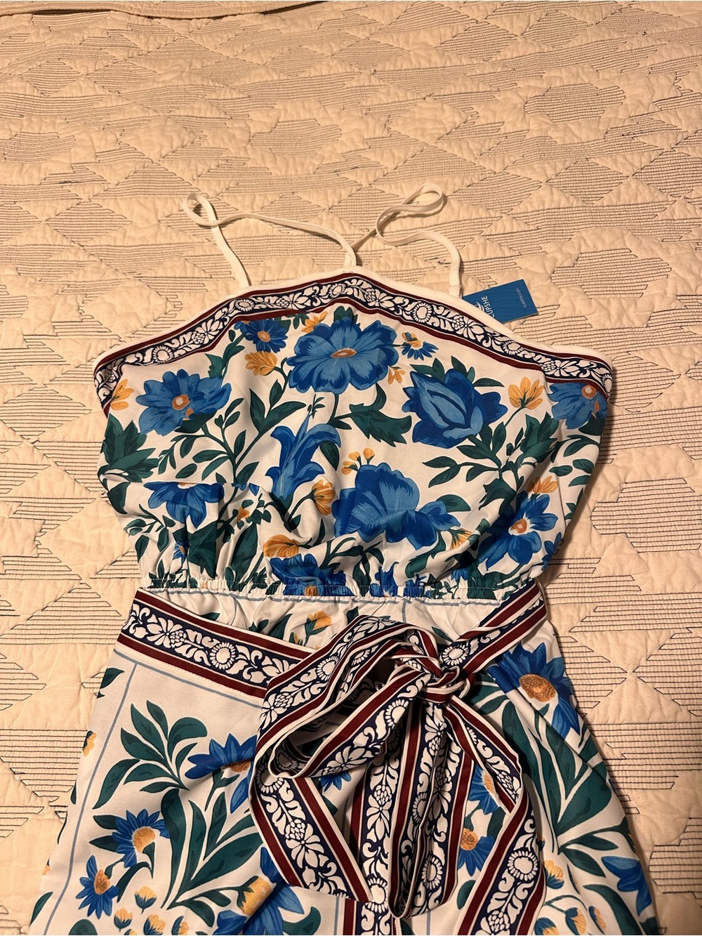 Cupshe White Mini Dress Bahama Honey Floral - Picture 5 of 8